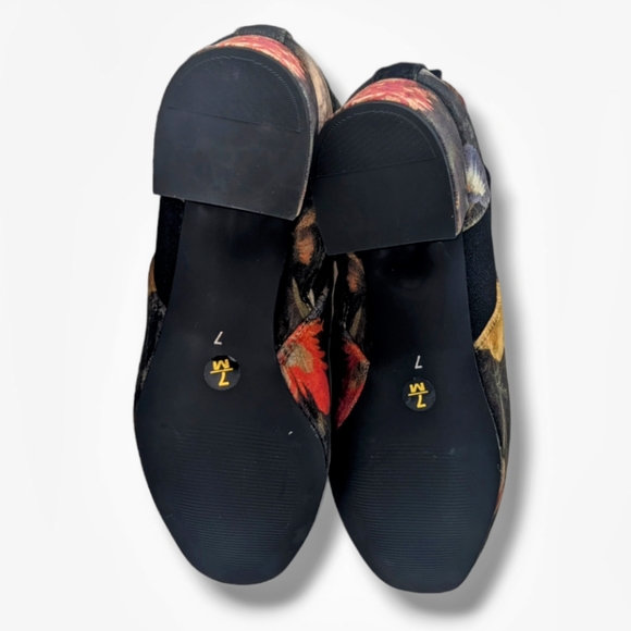 Sesto Meucci | Odeon Multi Valzer Velvet Floral Ankle Booties Women's Size 7 - Picture 8 of 8